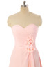 Chiffon Sweetheart Neckline Short Bridesmaid Dress 